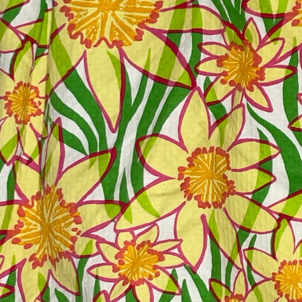 Lilly Pulitzer Wyatt Daffies “Daffodil Floral" Strapless dress pockets Size 12 - Picture 7 of 14